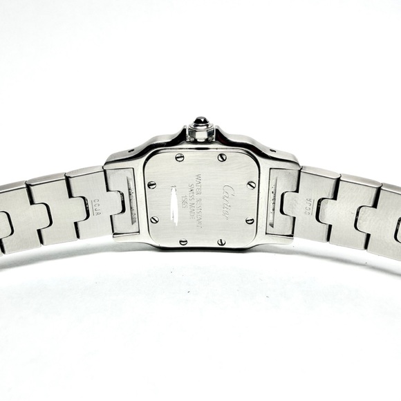 CARTIER Santos Galbee Quartz 24mm Steel 1.09TCW DIAMOND Watch NEW Model main image 5